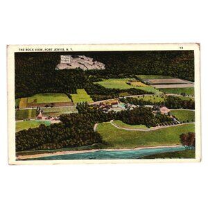 Rock View Port Jervis NY Vintage Postcard Tichnor Quality Views Gus Krauss